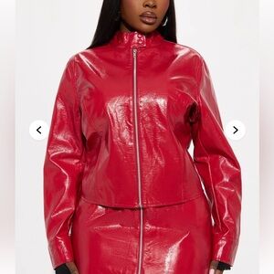 NWT Fashion Nova Tessa faux leather jacket